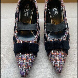 Richard Tyler Tweed Purple Rockstar Sexy Pumps Heels Size 8.5